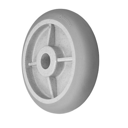 Durastar Wheel, 8X2 Duratek Rubber, Polyolefin (Donut, Gray, Gray), 1-3/16 Plain 820DTR84X
